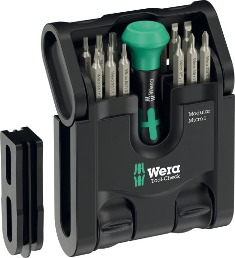 WERA ZESTAW BITÓW Z UCHWYTEM TOOL-CHECK MODULAR MICRO 21 CZĘŚCI