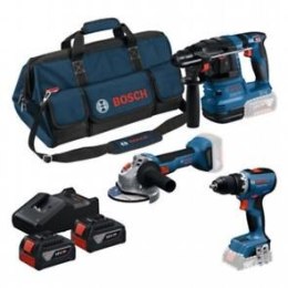 BOSCH ZESTAW COMBI 18V GSR+GWS+GBH 2*4.0AH