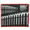 DEDRA KOMPLET KLUCZY PŁASKO-OCZKOWYCH 25-SZTUK 6-32MM