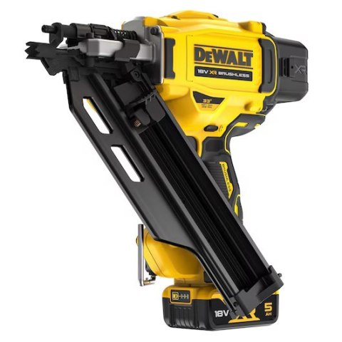 DEWALT GWOŹDZIARKA AKUMULATOROWA 18V XR 33ST. 64-90MM 2*5.0AH