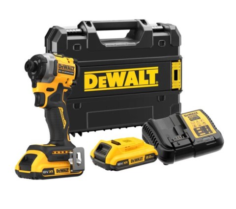 DEWALT ZAKRĘTARKA UDAROWA AKUMULATOROWA 1/4' 18V XR 2*2.0AH