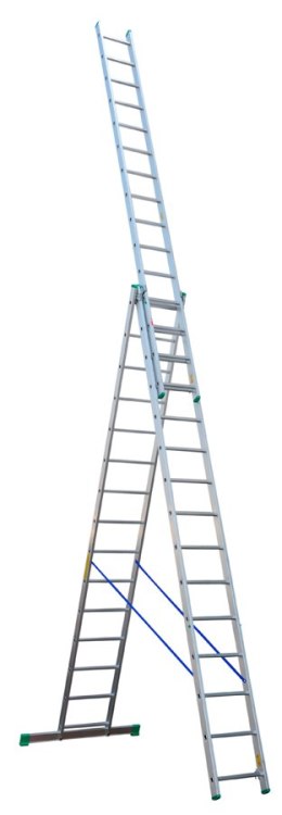 DRABEX DRABINA ALUMINIOWA 3-ELEMENTOWA 1010CM 15+15+15 SZCZEBLI