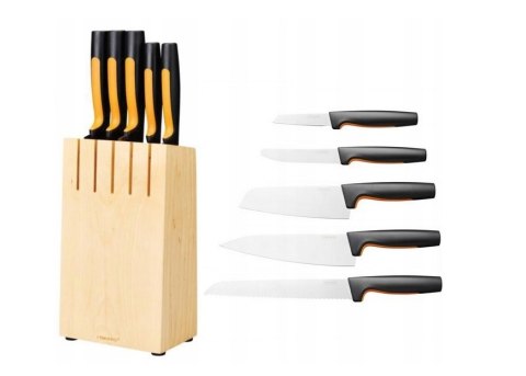 FISKARS ZESTAW 5 NOŻY W BLOKU