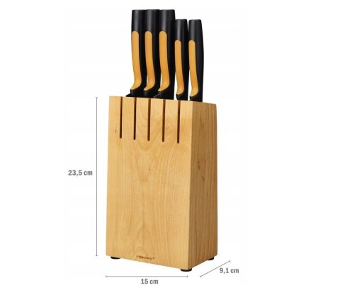 FISKARS ZESTAW 5 NOŻY W BLOKU