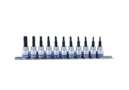 KING TONY KPL.NASADEK TORX Z OTWOREM 3/8'' 11CZĘŚCI T8-T50 SZYNA