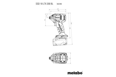 METABO ZAKRĘTARKA AKUMULATOROWA 1/4'' SSD 18 LTX 200 BL