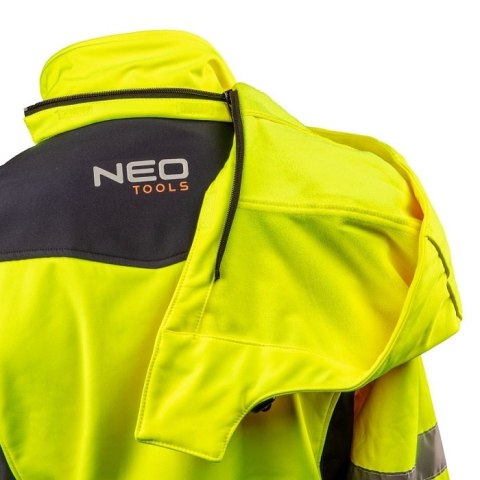 NEO KURTKA ROBOCZA OSTRZEGAWCZA SOFTSHELL Z KAPTUREM ŻÓŁTA L