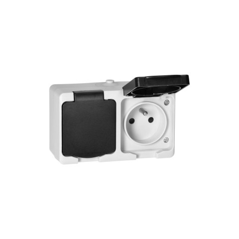 ORNO GNIAZDO PODWÓJNE 2*2P+Z AQUATIC MINI IP54