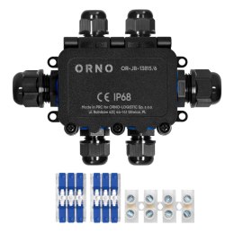 ORNO PUSZKA N/T IP68, 0.5-6.0MM2, 2 DŁA. M20, 4 DŁA. M16