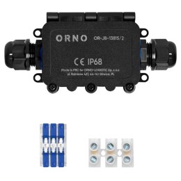 ORNO PUSZKA N/T IP68, 0.5-6.0MM2, 2 DŁAWICE M20