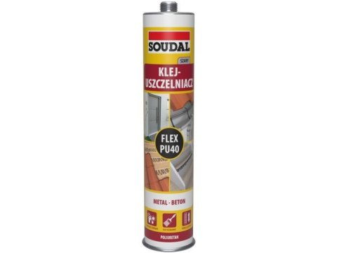 SOUDAL KLEJ USZCZELNIACZ POLIURETANOWY FLEX PU 40 SZARY 300ML