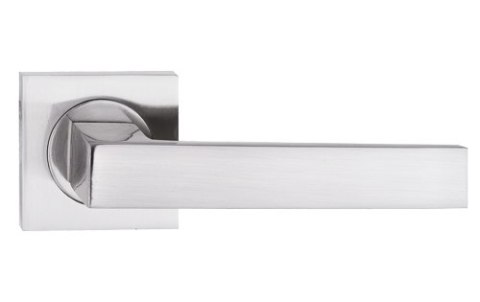 UN KLAMKA QUBIK KWADRAT NIKIEL-SZCZOTKOWANY