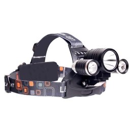 UN LATARKA LED CZOŁOWA 5W T6 + 2X CREE AKU 0478