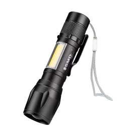 UN LATARKA LED ZOOM AKU 5W XPE+ COB+ ETUI