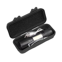 UN LATARKA LED ZOOM AKU 5W XPE+ COB+ ETUI