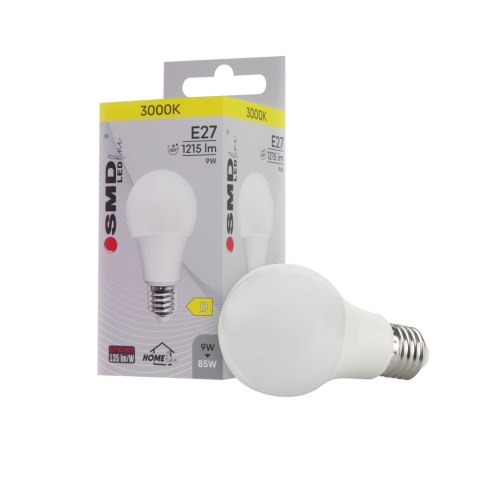 UN ŻARÓWKA E27 LED SMD 9W WW A60 HOMELINE