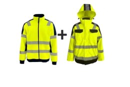 VIZWELL KURTKA PRZECIWDESZCZOWA Z PODPINKĄ, ŻÓŁTA, ROZ. S