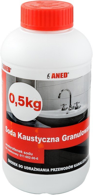 ANED UDRAŻNIACZ KANALIZACJI SODA KAUSTYCZNA 0,5KG