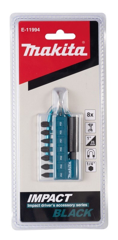 MAKITA ZESTAW BITÓW IMPACT BLACK 8 SZT 25MM