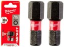 MILWAUKEE BIT, GROT, KOŃCÓWKA HEX8 25MM 2 SZT