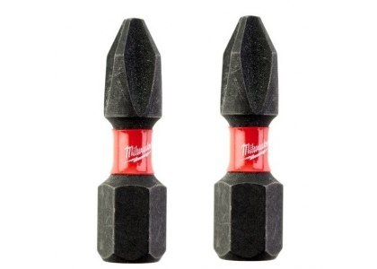 MILWAUKEE BIT, GROT, KOŃCÓWKA SHOCKWAVE PH2 25MM 2 SZT.