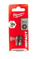 MILWAUKEE BIT, GROT, KOŃCÓWKA SHOCKWAVE PH2 25MM 2 SZT.