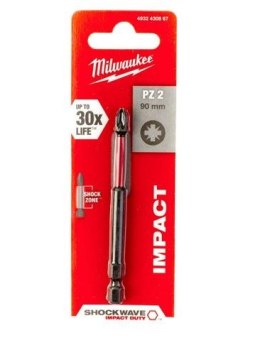 MILWAUKEE BIT, GROT, KOŃCÓWKA SHOCKWAVE PZ2 90MM 1 SZT.