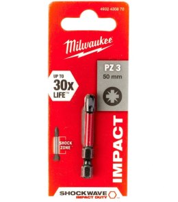 MILWAUKEE BIT, GROT, KOŃCÓWKA SHOCKWAVE PZ3 50MM 1 SZT