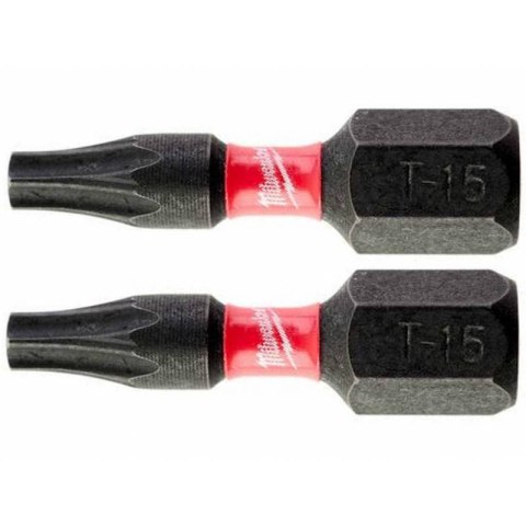 MILWAUKEE BIT, GROT, KOŃCÓWKA TORX TX15 25MM 2 SZT.