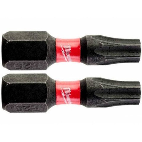 MILWAUKEE BIT, GROT, KOŃCÓWKA TORX TX25 25MM 2 SZT.