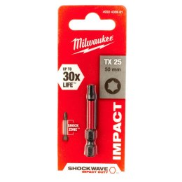 MILWAUKEE BIT, GROT, KOŃCÓWKA TORX TX25 50MM