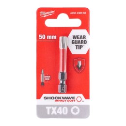 MILWAUKEE BIT, GROT, KOŃCÓWKA TORX TX40 50MM 1 SZT.
