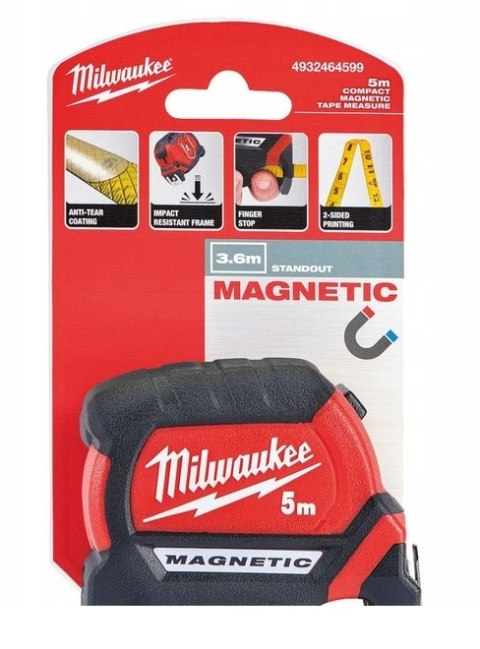MILWAUKEE TAŚMA MIERNICZA PREMIUM 5 M MAGNETIC