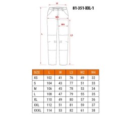 NEO SPODNIE ROBOCZE MIX&MATCH CZARNE, ROZMIAR XL