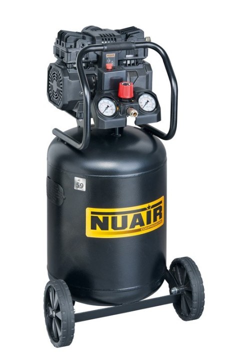 NUAIR KOMPRESOR BEZOLEJOWY PIONOWY 50L 8BAR WYCISZONY 59DB 1.5KM