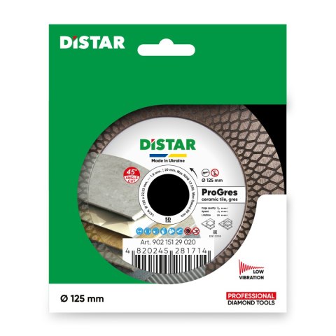 DISTAR TARCZA DIAMENTOWA PRO GRES 125*1,9*8/20*22,23