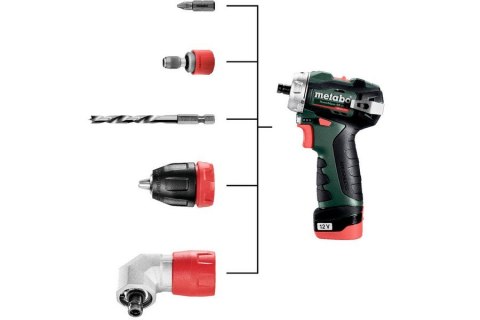 METABO WIERTARKO-WKRĘTARKA AKUMULATOROWA 12V POWERMAXX 2*2.0AH
