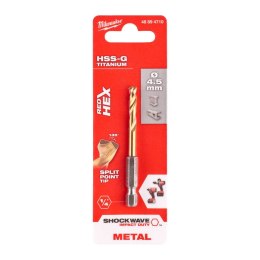 MILWAUKEE WIERTŁO DO METALU HSS-G TIN 4.5MM