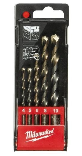 MILWAUKEE ZESTAW WIERTEŁ DO BETONU 5 EL.
