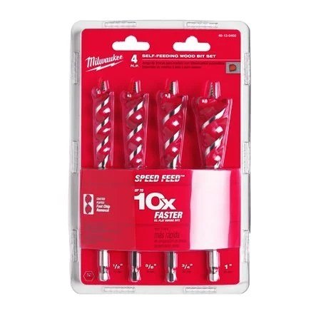 MILWAUKEE ZESTAW WIERTEŁ DO DREWNA SPEED FEED 4 SZT.