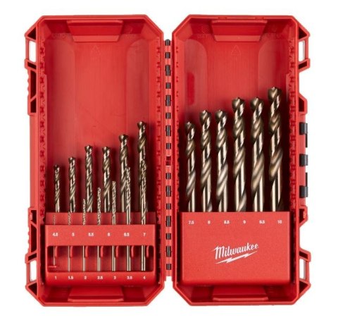 MILWAUKEE ZESTAW WIERTEŁ DO METALU HSS-CO 19 SZT.