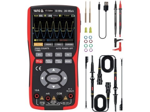 YATO OSCYLOSKOP MULTI 280MSA/S 50MHZ 3W1