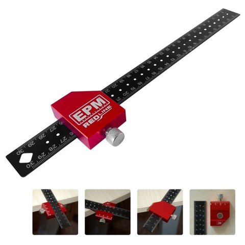 EPM LINIJKA STALOWA Z OGRANICZNIKIEM 30CM