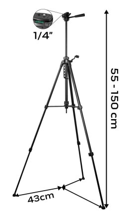 NEO STATYW STALOWY 1.5M 1/4'