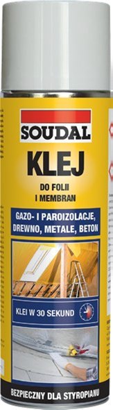 SOUDAL KLEJ KONTAKTOWY W SPRAYU DO FOLII I MEMBRAN 500ML.
