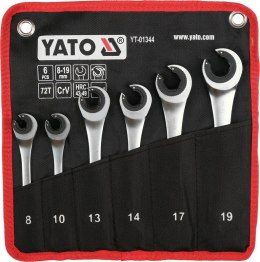 YATO ZESTAW KLUCZY PÓŁOTWARTYCH Z GRZECHOTKĄ, 8-19MM, 6SZT.