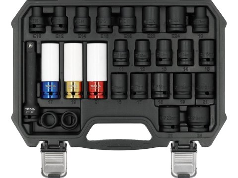 YATO ZESTAW NASADEK UDAROWYCH 1/2' 24 SZT.