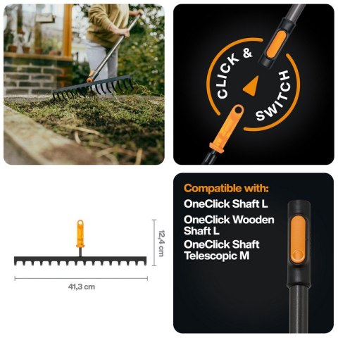 FISKARS GRABIE 16-ZĘBNE METALOWE ONECLICK