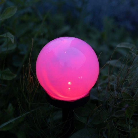 LUMILED LAMPA SOLARNA KULA ATRIS BIAŁA 10CM RGB