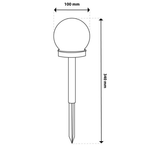 LUMILED LAMPA SOLARNA KULA ATRIS BIAŁA 10CM RGB